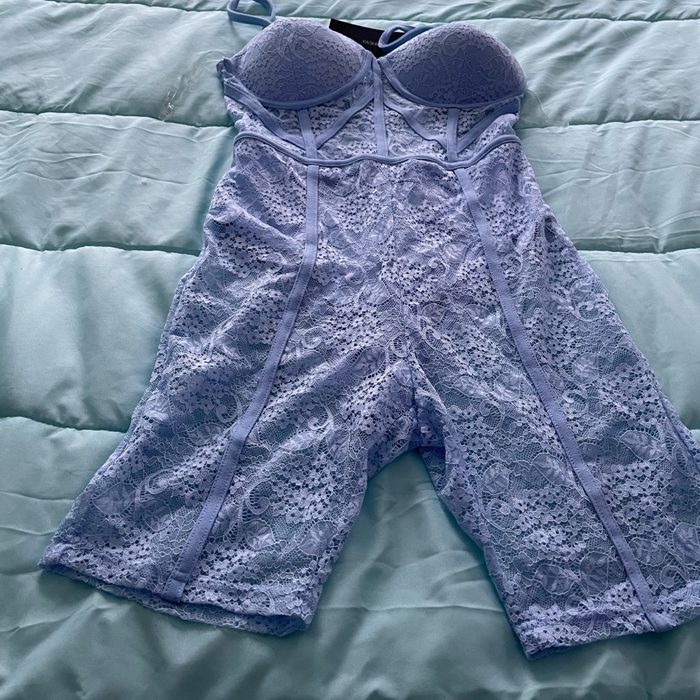 Powder blue jumpsuit